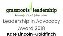 Kate Lincoln Goldfinch Grassroots Premio A Liderazgo En Defensa 2018