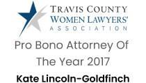 Kate Lincoln Goldfinch Premio Abogada Pro Bono Del Ano 2017 Tcwla