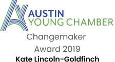 Kate Lincoln Goldfinch Premio Changemaker 2019 Por Austin Young Chamber